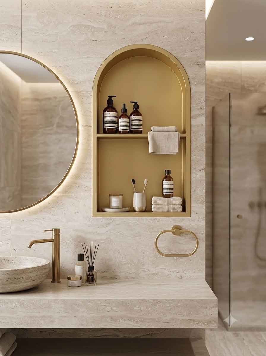 Arched Stainless Steel Niche